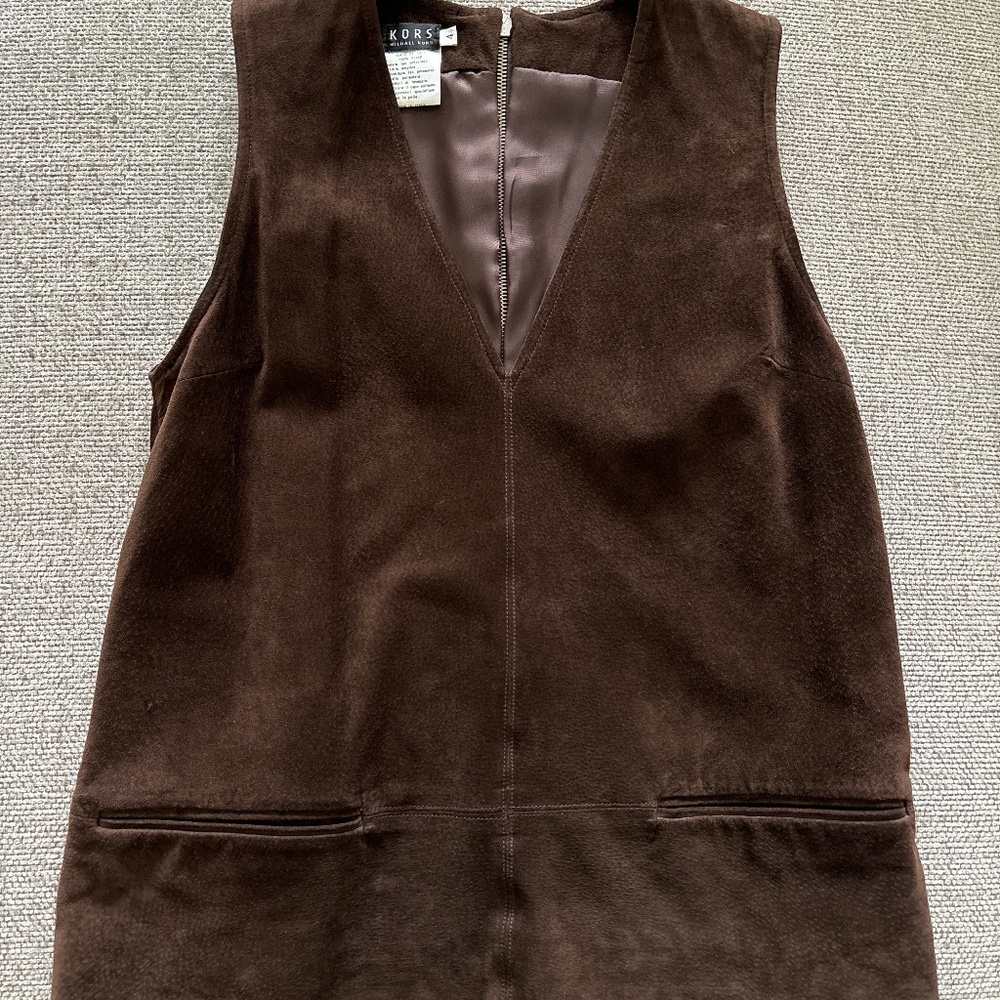 KORS Michael Kors suede vest MADE IN ITALY size 2 NWOT (vintage 1990's)